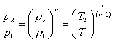 Isentropic Relations